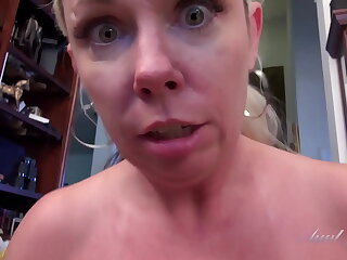 AuntJudys - Hairy MILF Stepmom Liz Sucks Your Cock (POV)