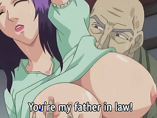 MILF Seduces at the end of one's tether say no to Father-in-law — Rounded out Hentai [Subtitled]